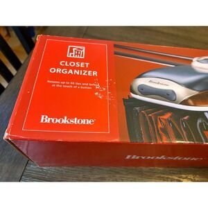 Brookstone Motorized Closet Organizer Mens OS Tie Belt Rack Rotating Light Grey